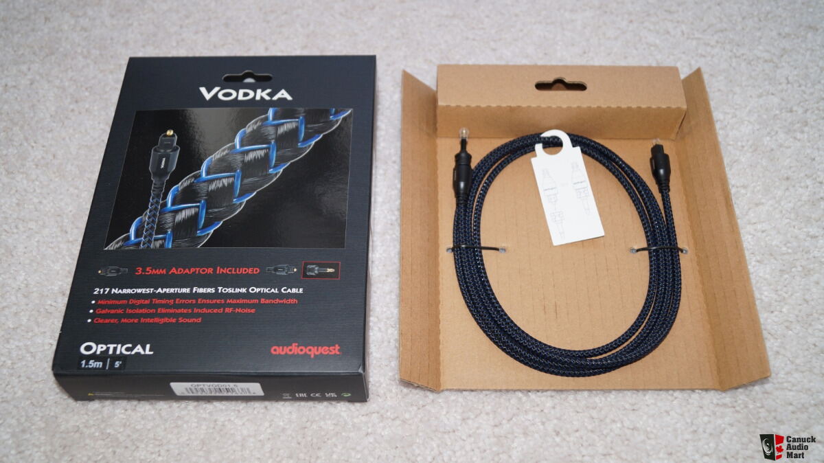 Audioquest Vodka Optical cable (Brand New) 1.5m