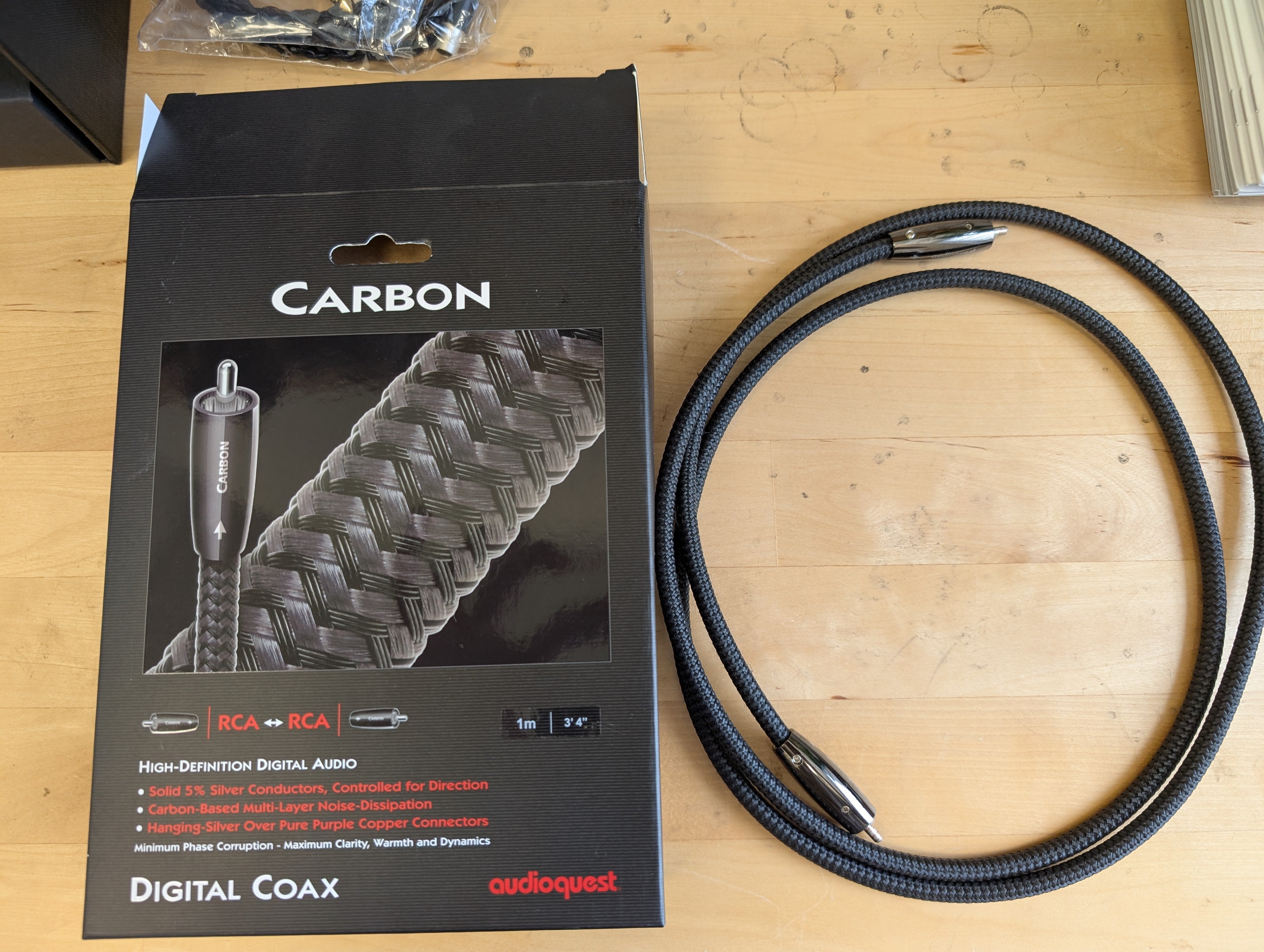 Audioquest Carbon Coax Cable 1m (Demo)