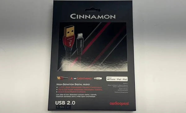 Audioquest Cinnamon USB A to Lightning (Brand New) 1.5m